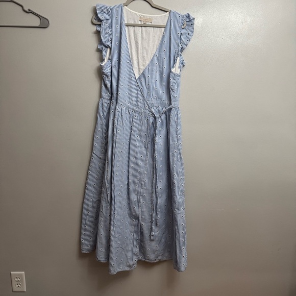 LOFT Dresses & Skirts - 5/$20 LOFT Blue and White Striped wrap Dress
